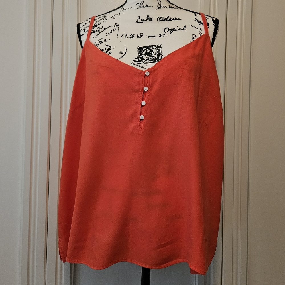Old Navy Vibrant Orange Camisole with Buttons
